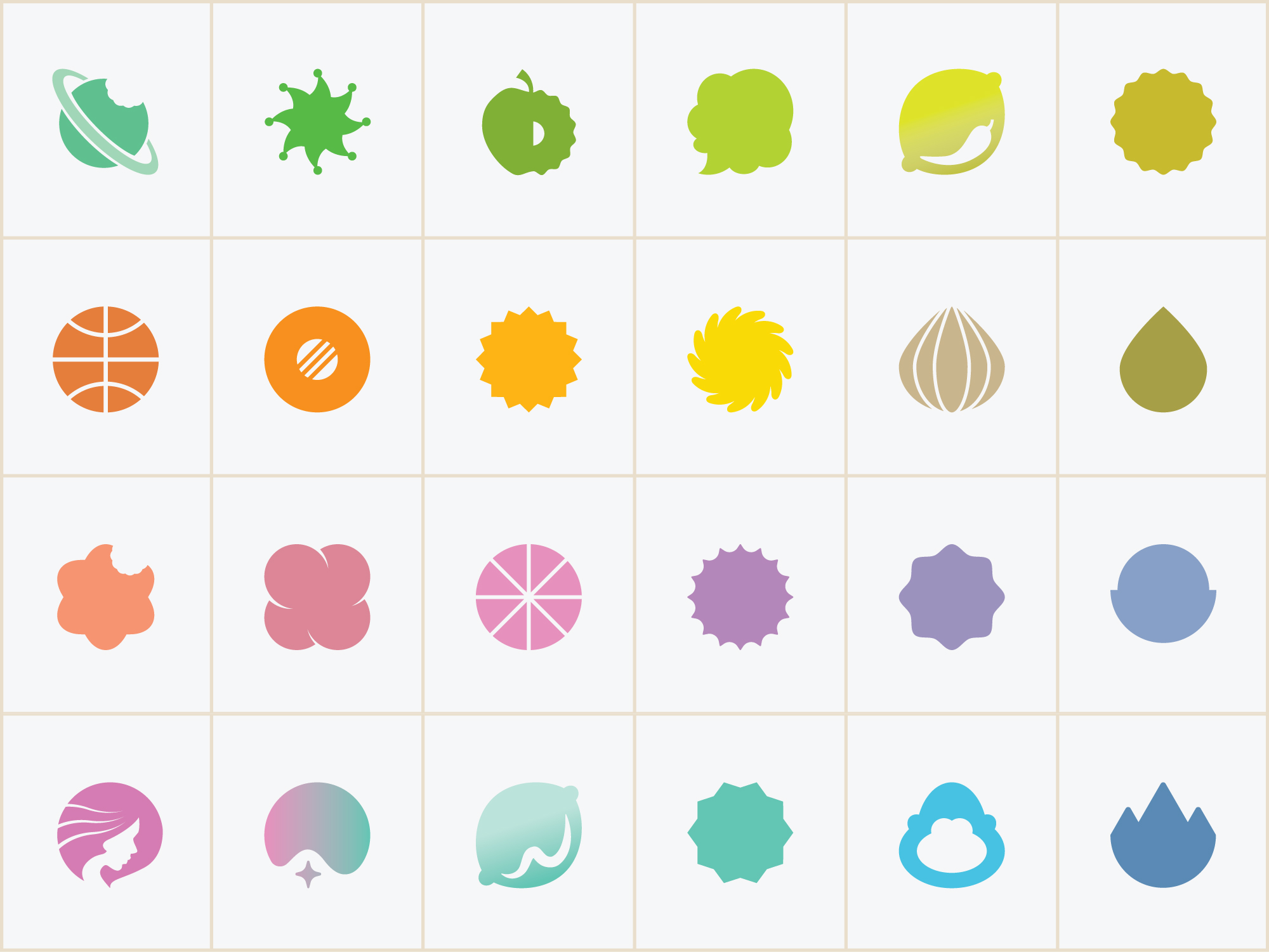 74 SUNS Cannabis Strains Branding Icons Design