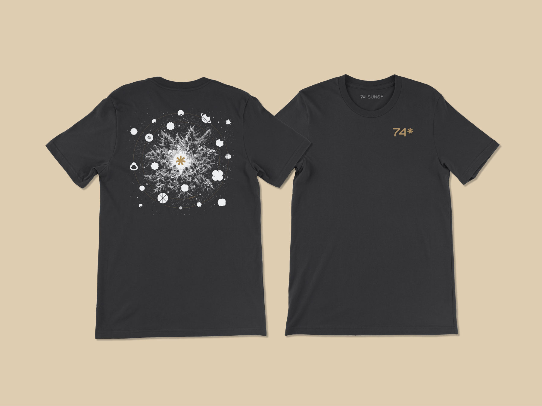 74 SUNS Galaxy T-shirt Design
