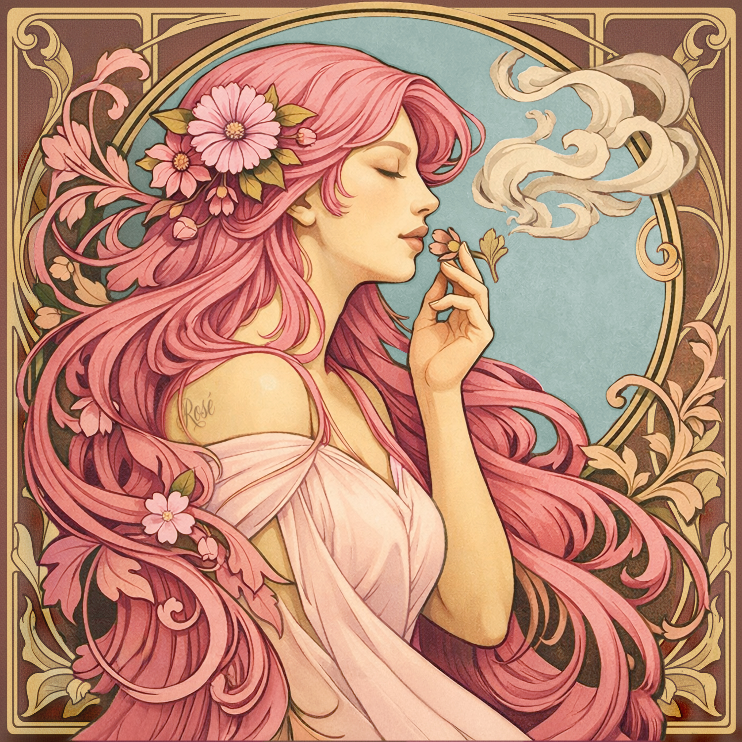 74 SUNS Cannabis Brand Content Marketing Original Art LadyPink